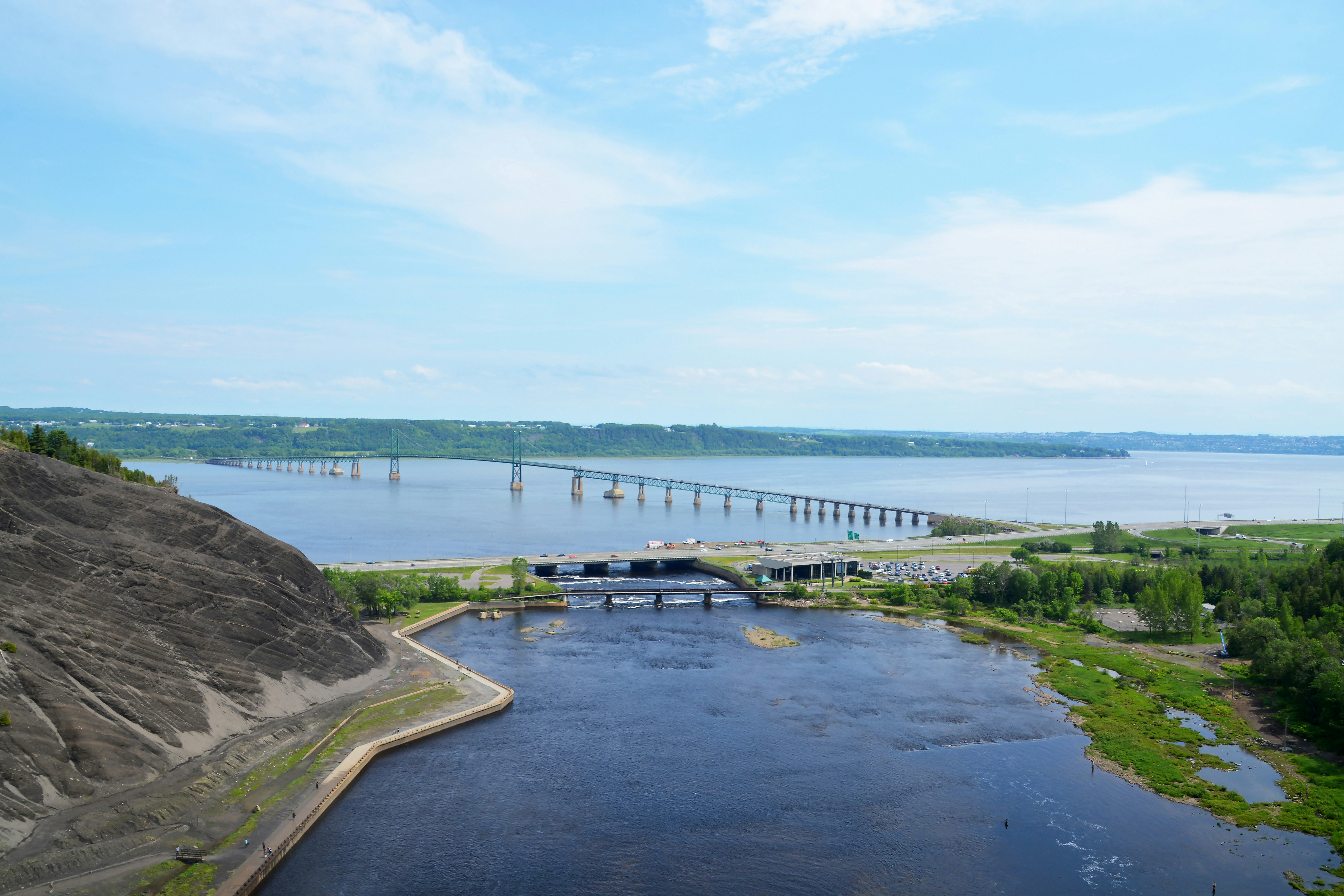 body of water near bridge under blue sky during daytime